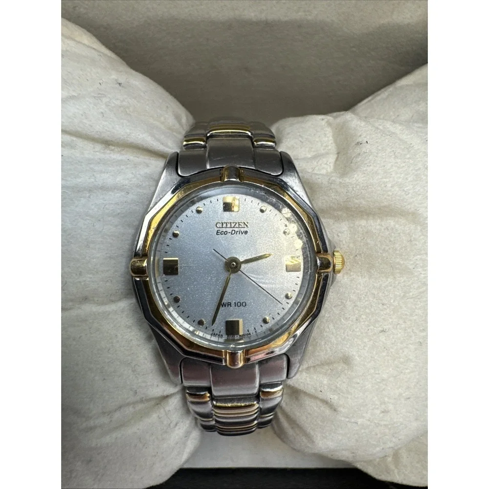 Citizen Eco Drive Solar Tech Steel Two Tone Vintage Date Watch WR100 B230-H17303